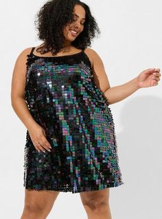 Mini Payette Sequin Tank DressMini Payette Sequin Tank Dress, BLUE MULTI Plus Size Sequin Shift Dress, Sequin Skater Dress, Plus Size Eras Tour Outfit Ideas, Plus Size Eras Tour, Plus Size Eras Tour Outfits, Knit Skater Dress, Midi Skater Dress, Chiffon Wrap, Sequin Cocktail Dress