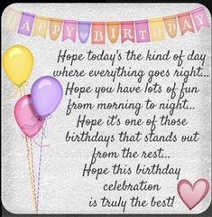 Birthdays Quotes, Happy Birthday Friendship, Happy Birthday For Her, Birthday Verses For Cards, Birthday Sayings, Happy Birthday For Him, Happy Birthday Typography, Birthday Wishes For Girlfriend, Birthday Verses