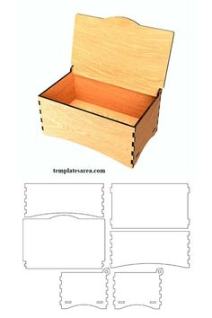 an empty wooden box with cut outs on the bottom and sides, showing how to make it