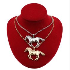 Horse Running Necklace-4 Running Necklace, Necklace Chain Types, Horse Pendant, Running Horse, Horse Necklace, Running Horses, Horses Pendant, Jewelry Tags, Necklace Brands