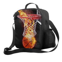 PRICES MAY VARY. 👍【Specifications】 Basketball lunch bag size: L: 10.5 x W: 8 x H: 4.5 inches.Basketball lunch bag,It can perfectly fit your lunch box, snacks, fruits, and even protein shake bottles. 👍【Material】 The Basketball lunch bag is made of 600D polyester Oxford cloth, which is strong and durable. The inner lining of the Basketball lunch box is EVA and PE cotton, which is easy to clean in the inevitable overflow situation. can be kept at high and low temperatures as much as possible to i Durable Rectangular Lunch Bag For School, Reusable Rectangular Lunch Bag For School, Rectangular Reusable Lunch Bag For School, Portable Black Lunch Box For School, Durable Rectangular School Bag, Practical Reusable School Bag, Black Rectangular Lunch Box Gift, Large Capacity Black Lunch Bag For Gift, Large Capacity Black Lunch Bag As Gift