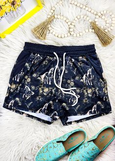 Black Vintage Floral Horse Drawstring Shorts drawstring shorts The Cinchy Cowgirl (YC) XS Western Shorts, Fair Week, Shoes Western, Cowgirl Boutique, Horse Hair Pottery, Bling Dog Collars, Cowgirl Look, Country Style Outfits, Photo Care