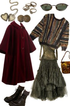 Faecore Aesthetic Outfits, Faecore Aesthetic, Witch Aesthetic Fashion, Silly Outfits, Png Outfits, Forest Fashion, Crystal Mushroom, Bohemian Style Clothing, Feminine Fashion