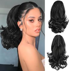 PRICES MAY VARY. 💖High Quality Material:Our curly claw clip ponytail is made of high-quality heat-resistant synthetic fibers, which are safe and comfortable, natural and beautiful, and soft touch like natural real hair. This 12 inch claw clip in ponytail hair extension, look bursts with sensual and romantic energy.Make you feel like a princess in an instant when wear it. 💖Elegant and Sexy:With this claw ponytail extension, you can add volume, color, texture, and length to your own hair instant Short Ponytails, Curly Claw Clip, Romantic Energy, Claw Ponytail, Clip In Ponytail Extensions, Short Ponytail, High Bun Hairstyles, Clip Ponytail, Ponytail Hair Piece