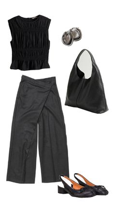 Black Silk Pants Outfit, Daily Outfit Inspiration, Outfit Collage, Daily Outfits, Classy Outfits, Fashion Inspo Outfits