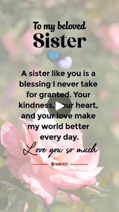 1.5K views · 12K reactions | Follow us for more meaningful quotes!  #sandjest #dailyquotes #quotesdaily #quotesandsayings #quotesoftheday #instaquote #quotestagram #quotesaboutlife #message #dailymessage #family #familyquotes #motivationalquotes #viralquotes #viralinstagram #sister #sisterlove #sisterquotes #messageforsister #sistergoals #sistersister #sisterforever #sisterforlife #sisterbrother #sisterandbrother #sisterinlaw #lovesister #sisterfriends | Sandjest Daily Quotes Love You Daughter Quotes, Sister Cards, Message For Sister