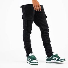 Thrt Rogue Denim Black Cargo Skinny Jeans Urban Dark Wash Jeans For Streetwear, Urban Cargo Style Jeans, Urban Streetwear Jeans With Pockets, Urban Jeans With Pockets For Streetwear, Fitted Cargo Style Utility Jeans, Fitted Casual Cargo Jeans With Cargo Pockets, Dark Wash Utility Cargo Pants For Streetwear, Fitted Dark Wash Utility Cargo Pants, Urban Washed Black Cotton Cargo Jeans