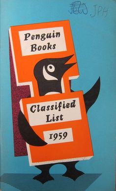 the penguin books classified list 1950 is in an orange and black book with white lettering