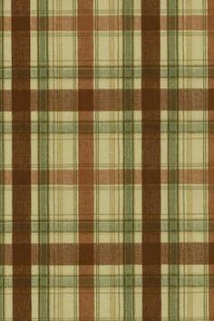 a brown and green plaid fabric