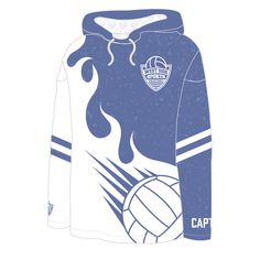 Our custom team volleyball hoodies allow you to create a design that will represent your team in style on and off the court. You will work with our talented team of designers who will make the process easy while ensuring your hoodies turn out exactly the way you want them to look! A key feature of these custom team hoodies is that they are sublimated, which ensures bold, rich, and vibrant color. Sublimation is a printing process that dyes the fabric, resulting in long-lasting, high-quality image Sports Event Fan Apparel Tops With Drawstring Hood, Fan Apparel Tops With Drawstring Hood For Sports Events, Sports Fan Apparel Top With Drawstring Hood, Sports Fan Apparel Tops With Drawstring Hood, Sports Team Logo Hoodie, Team Spirit Tops With Drawstring Hood For Streetwear, Hooded Tops With Team Logo For Sports Events, Sports Team Logo Hoodie For Sports Events, Sportswear Hoodie With Team Logo For Sports Events