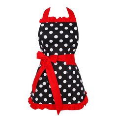 PRICES MAY VARY. Cotton RETRO APRON: Unique frilly design with long neck strap 27"*2 and waist strap 42"*2" is suitable for the most comfortable wearing. The sexy apron can be easily altered to fit most sizes. VINTAGE APRON: This cute apron has pretty quality stitching and an exquisite design. Meanwhile, covering from chest to thigh provides great coverage and protection from kitchen grease, spills and food stains. Cute pockets are perfect for storing spoons, spatulas, herbs, spices, towels, rec Apron For Women, Christmas Apron, Vintage Apron, Herbs Spices, Apron With Pockets, Retro Apron, Food Stains, Christmas Aprons, Cute Aprons