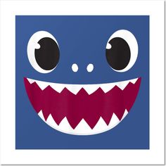 an image of a blue monster with big eyes and mouthy grins on it's face