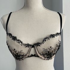 Victoria Secret Bra 34d Unlined Beautiful Lace New, Unworn. Final Sale Elegant Fitted Party Bra, Elegant Padded Bra For Spring, Elegant Summer Bra For Night Out, Elegant Bra With Removable Pads For Night Out, Chic Fitted Bra With Padded Cups, Elegant Fitted Sheer Bra, Elegant Black Bra With Lined Body, Elegant Partially Lined Bra For Party, Evening Sheer Lace Bra