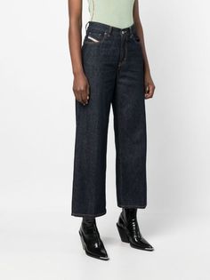 Diesel high-rise straight-leg Jeans - Farfetch Diesel Jeans, Straight Fit Jeans, Off Duty, High Jeans, Fit Jeans, Designing Women, Leg Jeans, Fashion Branding