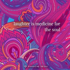 the cover of laughter is medicine for the soul by panache desai, with an abstract