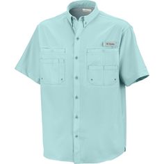 Pull on the Columbia Men's Tamiami II Short-Sleeve Shirt for a day of wading through trout streams and hiking along the river. This lightweight-fabric button-up offers some shade for your shoulders in the middle of a wide open river. It wicks sweat away while you hike in the sun and dries quickly in case you take a tumble and swamp your waders. A rod holder on the chest lets you change flies with both hands, and deep chest pockets leave room to stash gear when you don't want to wear a vest. Muggy Weather, Columbia Shirt, Rod Holder, Ripstop Fabric, Big And Tall Outfits, Mens Short Sleeve Shirt, Oxford Shirt, Big & Tall, Mens Big And Tall