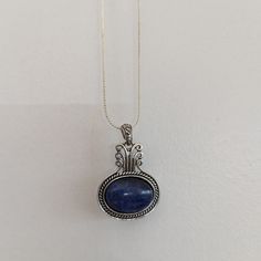 Blue Lapis Vintage Pendant Necklace (With Silver Chain). Never Worn. Pendant Approx. 1 3/4"H X 1 1/2"W. Chain Length Is 24" Shifting Closet, Jewelry Magic, Vintage Pendant Necklace, Lapis Lazuli Necklace, Blue Lapis, Vintage Pendant, Jewelry Inspo, Jewelry Ideas, Chain Length