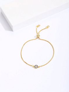 One Copper With 18K Gold Plating And Cubic Zirconia Adjustable Drawstring Bracelet Gold    Copper     Women Fashion Jewelry, size features are:Bust: ,Length: ,Sleeve Length: Gold Copper, Watches Women Fashion, Bracelet Gold, Gold Plating, Womens Bracelets, Chain Bracelet, Womens Watches, Women Fashion, Cubic Zirconia