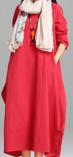 Loose Long Sleeve Linen Cotton O Neck Women Dress Women Tunic, Short Sleeve Summer Dresses, Spring Dresses Women, Neck Women, Loose Long Sleeve, Women Long Sleeve Dress, Sleeve Women, Spring Outfits Women, Spring Women