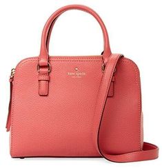 New with Tags! KATE SPADE NEW YORK Cobble Hill Small Kiernan Satchel in Pebble Leather Style:  PXRU7545 Color:  Warm Guava Retail Price: $348.00   Purchased at high-end department store ~ never an outlet!   A structured and perfectly proportioned satchel shaped from lavishly pebbled leather serves as a sophisticated around-town essential.   Warm guava pebble leather.  Bridge-clip clasp closure. 14-karat gold plated hardware. Edge-zip pockets. 4.6" top carry handles drop 22" optional, adjustable Elegant Textured Leather Bags For Spring, Spring Textured Leather Bags, Classic Leather Bags For Spring, Designer Leather Bags For Spring, Pink Leather Shoulder Bag For Work, Signature Book, Cobble Hill, Pink Leather, Tote Backpack