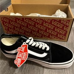 Brand New Never Worn Old Skool Trainers Vans Black And White, Shoes Vans, Vans Black, Womens Vans, Old Skool, Vans Shoes, Womens Shoes Sneakers, Womens Sneakers, Shoes Sneakers