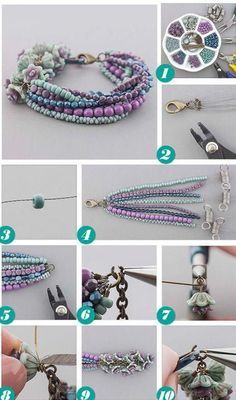 instructions to make beaded bracelets with beads