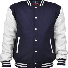 About This Item New With Tags. Manufacturing Defect Minor Stains On Arms. New Superb Faux Leather Sleeve And Fleece Body Letterman College Varsity Jackets Navy Blue & White Color. Material: High Quality Faux Leather Sleeves And Fleece Body *Front Pocket With 2 Inner Pockets And 1 Mobile Pocket This Excellent Quality Fabric Is Soft And Thick Texture, Made For This Highly Functional Design.Hand Washing And Machine Washable Size: Medium And Small Description Features: A Fashionable And Stylish Eye- College Style Long Sleeve Sports Outerwear, Urban Blue Varsity Jacket For Sports, Collegiate Hooded Outerwear For Fall, Collegiate Style Winter Fleece Outerwear, Urban Style Blue Varsity Jacket For Sports, Winter College Fleece Varsity Jacket, Collegiate Hooded Varsity Jacket For Winter, Fall Varsity Jacket With Pockets For Sports, Fall Sports Varsity Jacket With Pockets