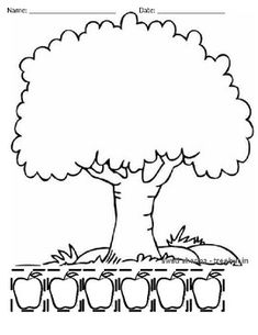 a tree that has been cut out to be used as a coloring page for kids