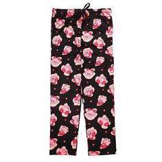 Dream in comfort with these Kirby sleep pants. The pants feature repeating images of the pink puffball form the Kirby games kicking and floating. The pants come in black and are equipped with a pair of pockets and an adjustable waistband. Celebrate your favorite video game characters with these comfy Kirby sleep pants. Kirby Games, Kirby Character, Cute Pjs, Cute Pajama Sets, Cozy Loungewear, Cute Pajamas, Sleep Pants, Game Characters, Pj Pants