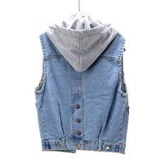 Item Type : BlazersMaterial : COTTON,DenimMaterial : Polyester,DenimSleeve Length(cm) : FullClothing Length :_ShortPattern Type :_SolidCollar : NotchedHooded :_YesDecoration : PocketsStyle : CasualFabric : Fabric has no stretchSeason : Spring, Autumn,FallComposition : 85% Cotton, 15% PolyesterColor :Light Blue,Dark Blue Size:S,M,L,XL,2XL,3XL,4XL,5XLSleeve Length : SleevelessCollar : CollarFit Type : Slim Fit Trendy Hooded Vest For Spring, Trendy Hooded Spring Vest, Sleeveless Denim Vest For Spring Streetwear, Trendy Cotton Vest Outerwear, Trendy Cotton Denim Vest For Fall, Spring Cotton Vest For Streetwear, Casual Stretch Denim Vest In Cotton, Casual Denim Blue Vest For Streetwear, Casual Stretch Cotton Denim Vest