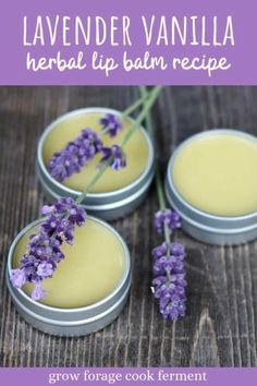 Lavender Lip Balm, Homemade Balm, Lip Balm Recipe, Lips Essentials, Lavender Crafts, Balm Recipe, Vanilla Lavender, Vanilla Lip Balm