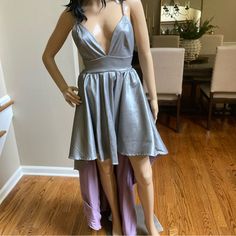 New With Tag Perfect For Prom Or A Special Occasion! -Color: Silver & Purple -Size: Small Dresses Windsor, Waterfall Dress, Windsor Dresses, Windsor, Color Purple, High Low Dress, High & Low, High Low, Two Tone