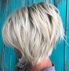 Choppy Platinum Bob Cropped Bob With Bangs, Slanted Bob Haircut Short Hair, Short Hair Stacked In Back, Short Choppy Hair Edgy Messy Pixie Bob Hairstyles, Short Messy Bob Choppy Layers, Short Hair Bob Cut, Layered Stacked Bob Haircut, Razor Bob, Razored Bob