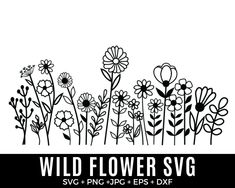 wild flower svg and png