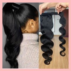 Human Hair Ponytail Extensions, Human Hair Ponytail, Body Wave Hair Extensions, Wrap Around Ponytail, Clip In Ponytail Extensions, Sleek Ponytail Hairstyles, Weave Ponytail, Kinky Straight Hair, Brazilian Style