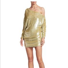 Brand New! Size Small And Medium. Glamorous Gold Off-shoulder Dress, Glamorous Off-shoulder Gold Dress, Gold Off-shoulder Dresses For Night Out, Off-shoulder Dress For Holiday Party, Off-shoulder Dress For Date Night Holiday, Off-shoulder Date Night Holiday Dresses, Off-shoulder Date Night Dresses For Holidays, Elegant Off-shoulder Dress For Holiday Party, Spring Party-ready Dresses