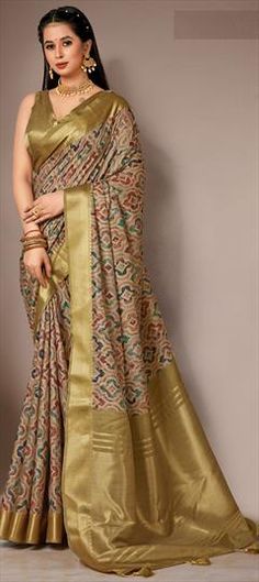 Multicolor color Saree in Art Silk fabric with Digital Print, Zari work Artistic Kalamkari Print Dupatta For Wedding, Artistic Wedding Dupatta, Elegant Multicolor Saree With Kalamkari Print, Elegant Multicolor Kalamkari Print Saree, Elegant Multicolor Kalamkari Saree, Artistic Wedding Saree With Pallu Detail, Artistic Wedding Saree With Pallu Design, Elegant Wedding Saree With Kalamkari Print, Multicolor Zari Weaving Fabric For Wedding