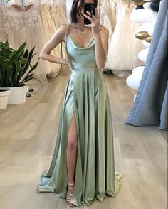 Contact us: hkfashiongirls@gmail.com 1. Besides the picture color, you can also choose any color you want 2. Besides stand size 2-26W, we still offer custom size, which requires next size.  Bust:___ inch/cm  Waist:___ inch/cm  Hips:___ inch/cm  Hollow to Hem___inch/cm (for short dress) ; Hollow to Floor___inch/cm (for long dress)  Height:___ inch/cm  You can email me your specific size, before or after your order.  3. Normally our dress processing time is about 10-12 days, and the shipping time Green Long Prom Dress, Simple Evening Dress, Formal Dresses Graduation, Prom Dresses Simple, Spaghetti Strap Prom Dress, Long Prom Dresses, Dresses Elegant, Linnet, Satin Maxi Dress