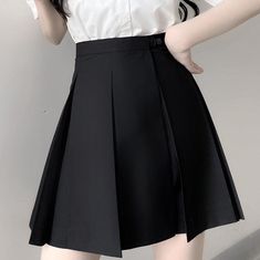 Please take the size info as a reference. The measurement error between 1-4cm is in the normal range.Fabric Material: Cotton BlendColor: Black. Blue. GraySize Chart: S. M. L. XL. XXLLength: 42cm/16.55" Size Waist S 64cm/25.22" M 68cm/26.79" L 72cm/28.37" XL 76cm/29.94" XXL 80cm/31.52" Black Pleated Short Skirt For Summer, Black Short Pleated Skirt For Summer, Black Short Length Pleated Skirt For Summer, Casual Black A-line Pleated Skirt, Solid Mini Skirt For School, Black A-line Pleated Skirt For Summer, Black Short Skirt For School, Black Lined Skirt Bottoms For Office, Black School Skirt For Spring