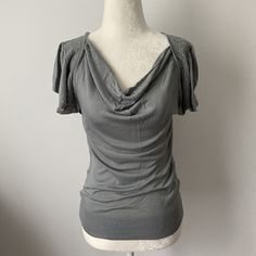 Nwot. Light. Soft. Body Fitting. Comes From A Pet/Smoke Free Home. Gray Stretch Knit Top For Spring, Gray Knit Tops For Spring, Fitted Gray Knit Top For Spring, Silver Stretch Top For Fall, Silver Stretch Top For Spring, Silver Stretch Tops For Spring, Dark Closet, Flare Jeans Outfit, Fits Ideas