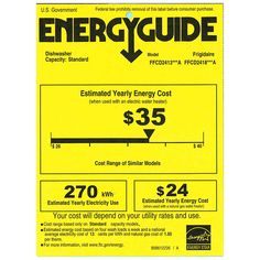 the energy guide is shown with an arrow pointing up to $ 7, 474