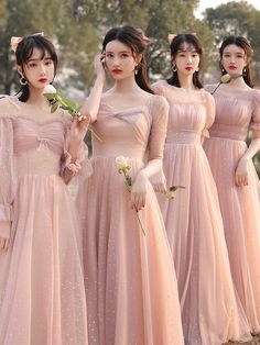 Korean Bridesmaid Dresses, Bridesmaid Dresses Princess, Gaun Tulle, Korean Fashion Women Dresses, Trendy Bridesmaids, Womens Tulle Skirt, Princess Bridesmaid Dress, Sweet Dresses, Dresses Western