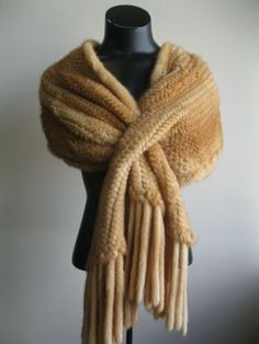 Cape Shawl, Fur Wrap, Knitted Cape, Fur Stole, 50 Plus, Wedding Wraps, Pull Through, Shawl Wrap, Mink Fur