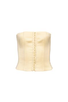 Have you met our Satin Corset? A true closet hero, it features everything we love about a classic corset: boned structure, boudoir-style hook-and-eye closures and a lattice back. More than an occasion top, you can wear it over and under your favorite pieces. Strapless neckline Front hook-and-eye closures Lattice back closure Boned bodice 100% Polyester Model wears a size small Model measurements: Height 5’7”, Bust 31”, Waist 23.5”, Hips 35” Elegant Beige Corset For Night Out, Fitted Beige Corset With Corset Back, Elegant Beige Corset With Corset Back, Elegant Beige Corset With Boned Bodice, Elegant Spring Corset With Boning, Elegant Beige Boned Bodice Corset, Elegant Fitted Beige Bodice, Elegant Cream Evening Corset, Cream Fitted Corset With Corset Back