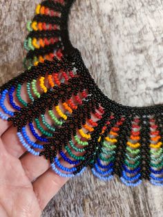 Beaded Necklace Native, Huichol Pattern, Native Necklace, Multicolor Necklace, Beaded Jewelry Necklaces, Beaded Jewlery, Trendy Necklace, Bead Necklaces, Beaded Collar