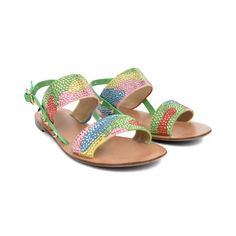 Valentino Sandals in multicolour crystal camo with a green leather ankle strap and gold rockstud detailing. Brand = Valentino Condition = 8/10, very good Size = 37 Material = Leather SKU = 20771-13 Multicolor Slingback Sandals For Party, Multicolor Buckle Closure Sandals With Open Heel, Multicolor Sandals With Buckle Closure And Open Heel, Multicolor Open Heel Sandals With Buckle, Multicolor Leather Sandals With Buckle Closure, Multicolor Sandals With Ankle And Heel Straps, Multicolor Open Toe Sandals With Adjustable Strap, Multicolor Sandals With Heel Strap For Vacation, Multicolor Summer Sandals With Adjustable Strap