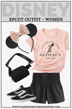 Wondering what to wear to Disney during your next vacation? Here are six cute and comfortable Epcot inspired Disney outfits you'll love! This Ratatouille look is perfect for a day at Epcot. Tigger Outfit For Women, Disney Animal Kingdom Outfit Ideas, Ratatouille Disney Bound, Stitch Disney Bound, Ratatouille Disney Outfit, Epcot Family Outfits, Disney Epcot Outfit, Disney Park Outfits Women, Paris Autumn Outfit