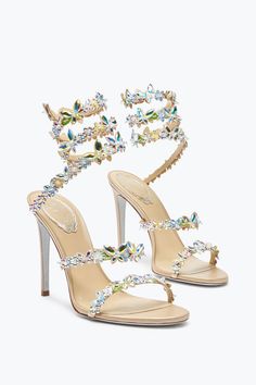 Shoes Game, Fancy Heels, Heels Aesthetic, Classy Shoes, Nude Sandals, Rene Caovilla, Fancy Shoes, Cute Heels, Classic Heels