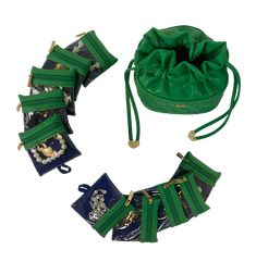 Easy drawstring top, 10 removable clear view pouches, snapping strap at bottom to secure pouches, 2 inside snap pockets, dual purpose - converts from jewelry case to evening bag. Tangled Jewelry, Tangled Necklace, Zippered Pouches, Jewelry Drawer, Travel Jewelry Organizer, Oprahs Favorite Things, Jewel Tone Colors, Store Jewelry, Side Snap