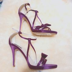 Host Pick New With Tags - Italian Luxury Ascada Strapy Heels Color - Plum Elegant Purple Sandals For Party, Elegant Purple Party Sandals, Chic Purple Heels For Gala, Elegant Purple Sandals For Evening, Elegant Purple Open Toe Heels, Elegant Purple Evening Sandals, Elegant High Heel Purple Sandals, Purple High Heel Shoes For Events, Purple Pointed Toe Heels For Gala